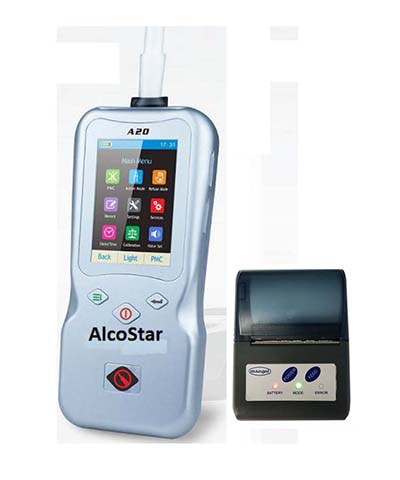 Alcohol Breath Analyzer-AlcoStar-A20 Bluetooth Printer -1